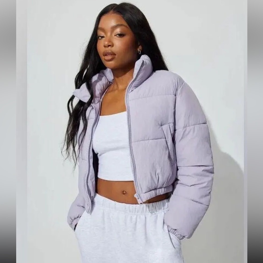 Mini Puff cropped Jacket Lavender / purple (puffer)